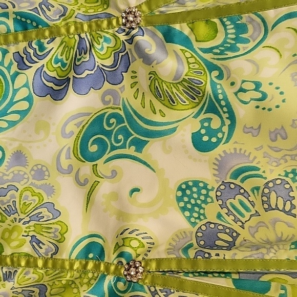 Vintage Ninety Skirt with Rhinestone Button and Ribbon Detail - Size 6 - Picture 8 of 8